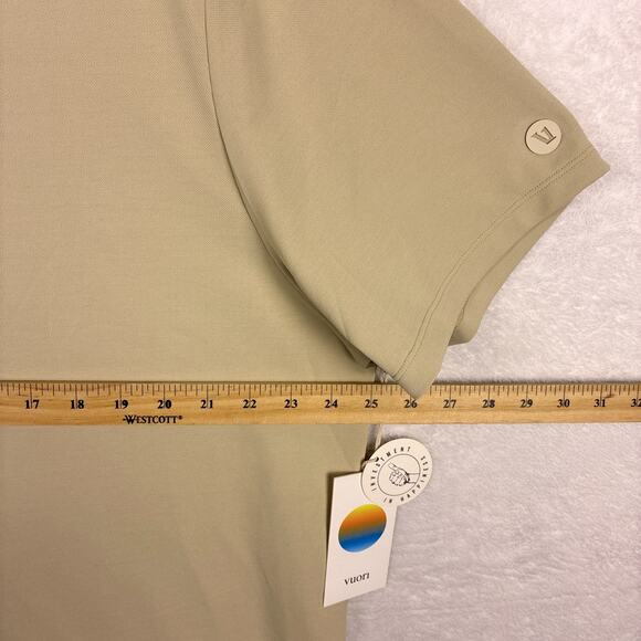 Vuori Gamepoint Polo Shirt Mens XXL Cashew Tan Preppy Performance Golf Tennis - Picture 6 of 8